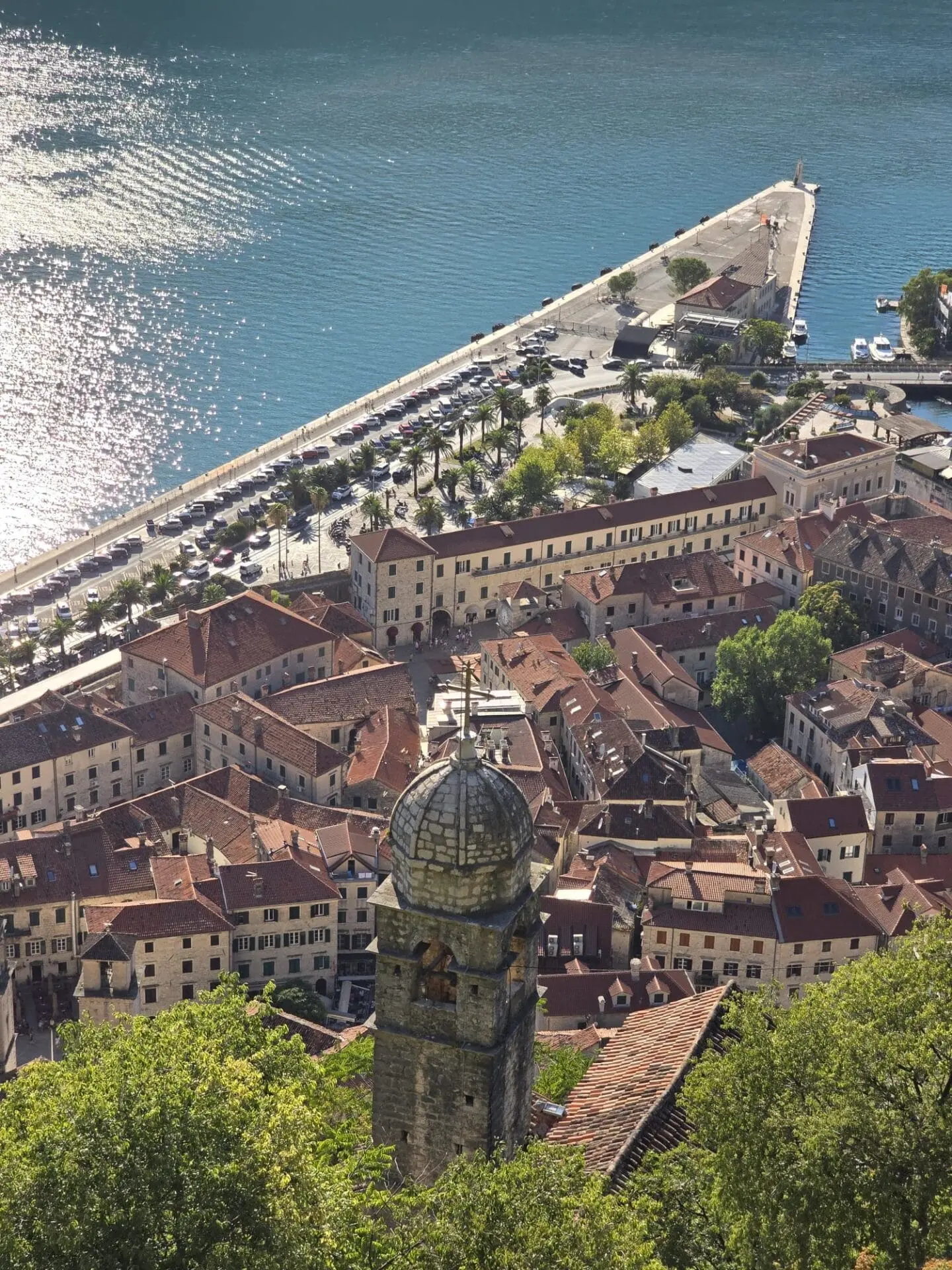 Kotor vu d'en haut