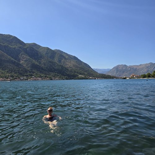 Pause raffraichissante dans la baie